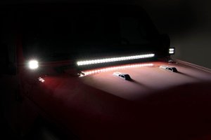 Jeep Wrangler LED Hood Kit - Rough Country - Spectrum Series - '18-'23 Jeep Wrangler LED Hood Kit - Rough Country - Spectrum Series - '18-'23